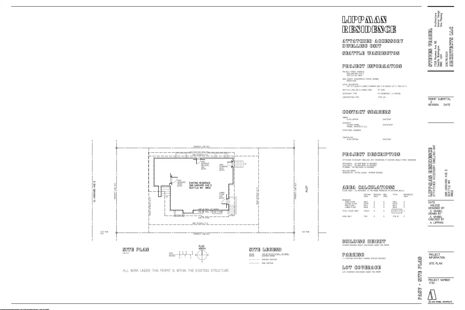 Site plan for 2616 Harvard Ave E