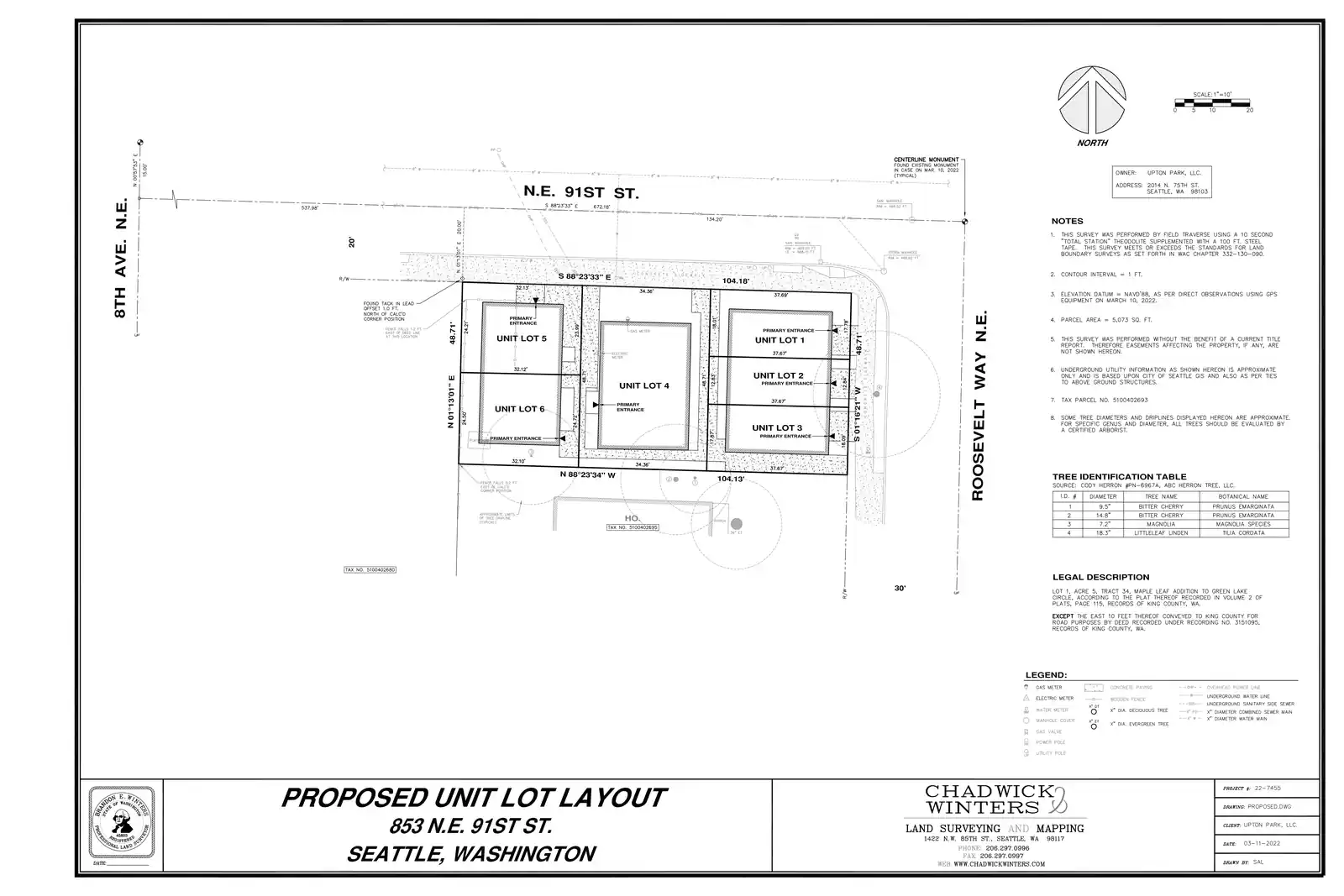 Site plan for 853 B NE 91st St