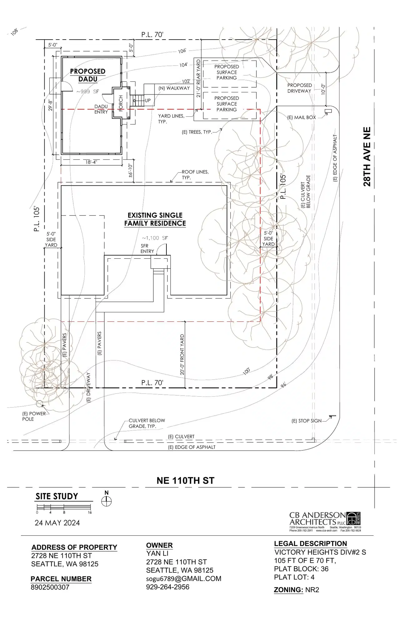 Site plan for 11011 28th Ave NE