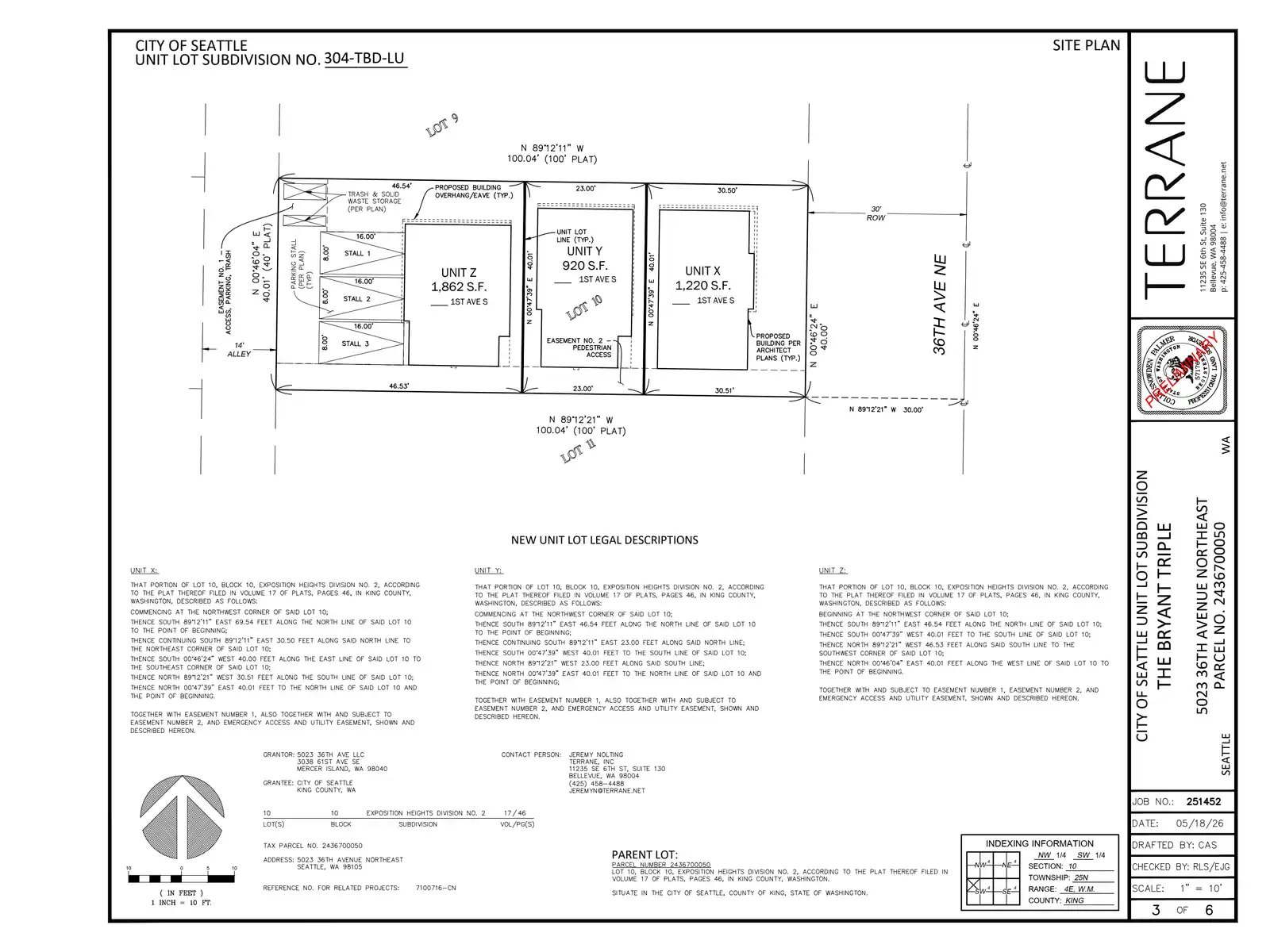 Site plan for 5023 36th Ave NE