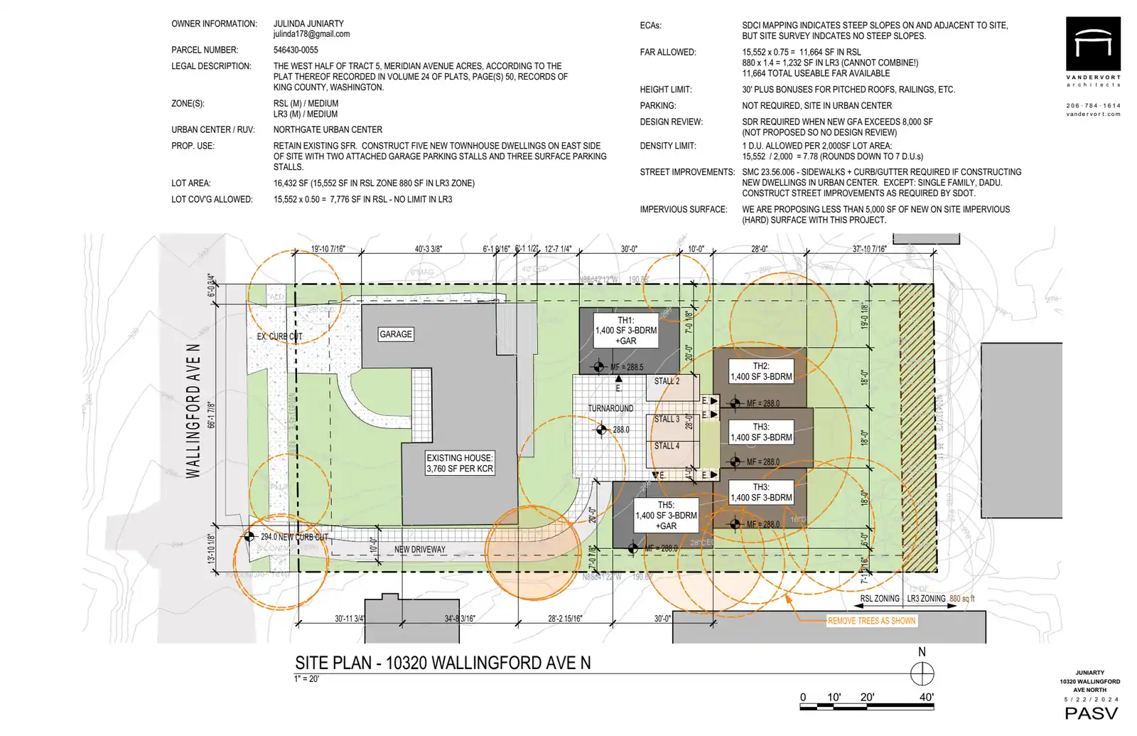 Site plan for 10320 Wallingford Ave N