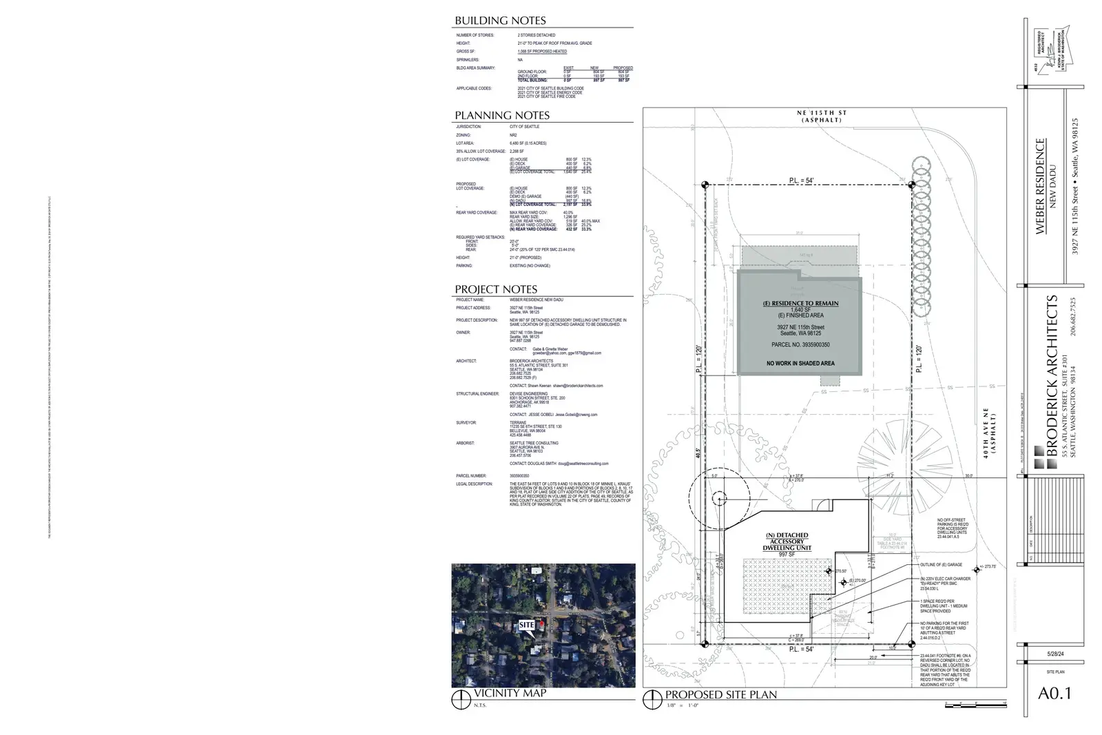 Site plan for 11351 40th Ave NE