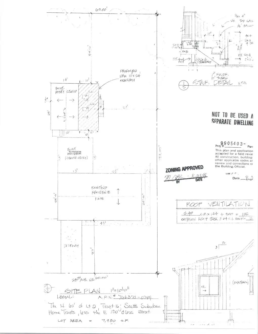 Site plan for 14044 28th Ave NE