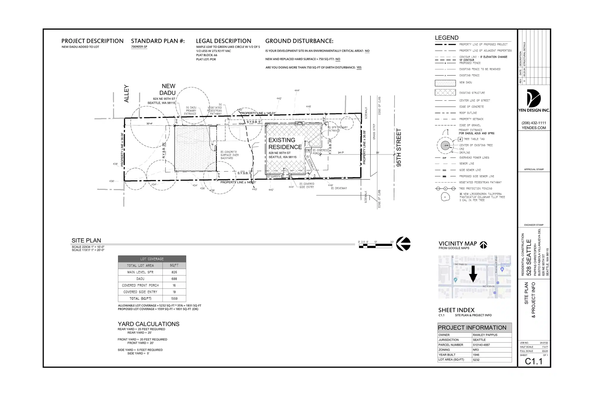 Site plan for 826 NE 95th St