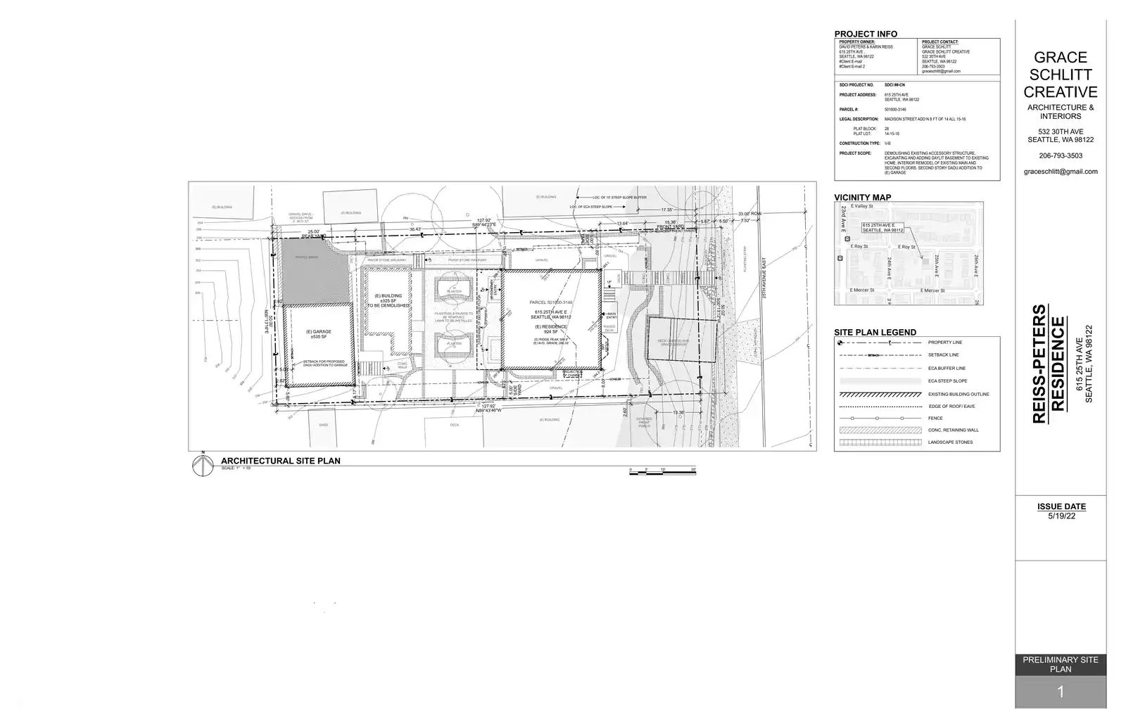 Site plan for 615 25th Ave E