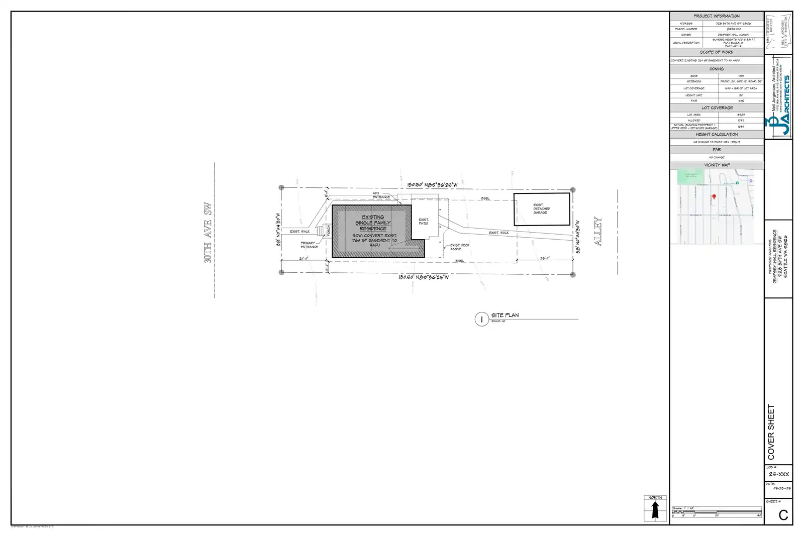 Site plan for 7128 30th Ave SW