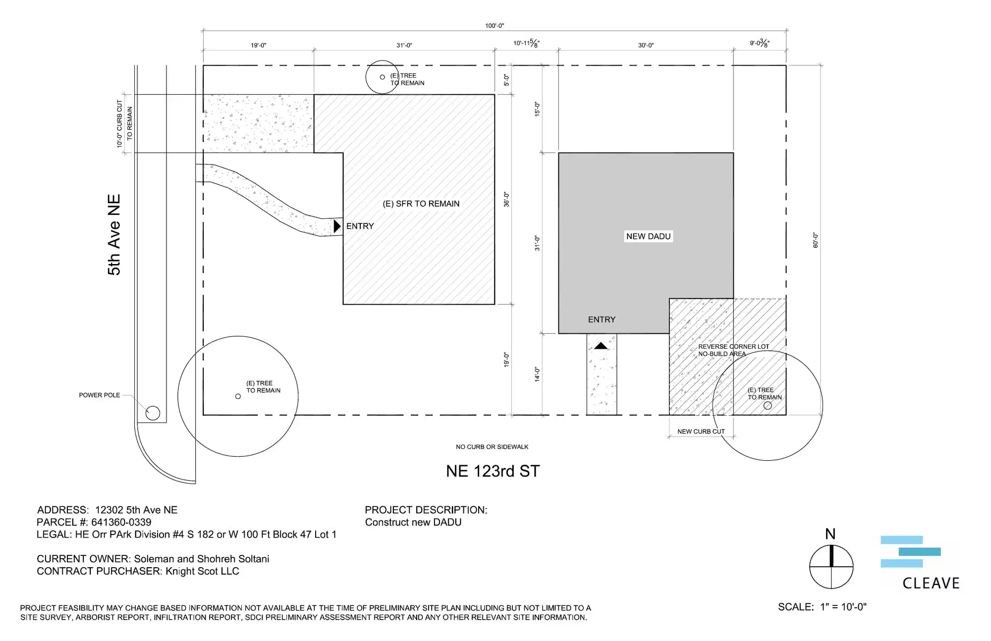 Site plan for 504 NE 123rd St