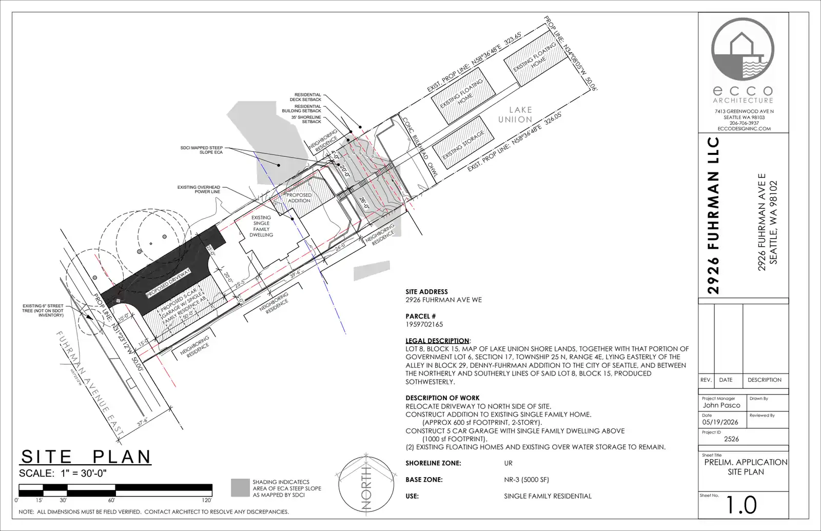 Site plan for 2926 Fuhrman Ave E