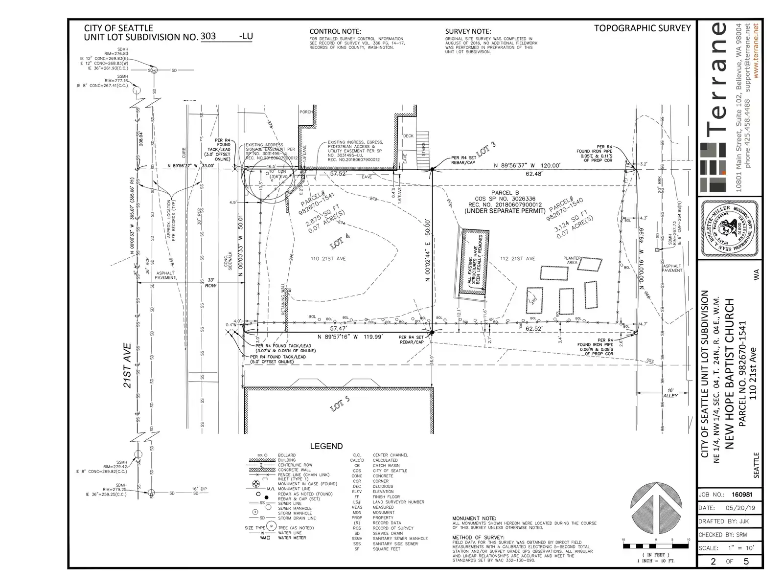 Site plan for 110 21st Ave