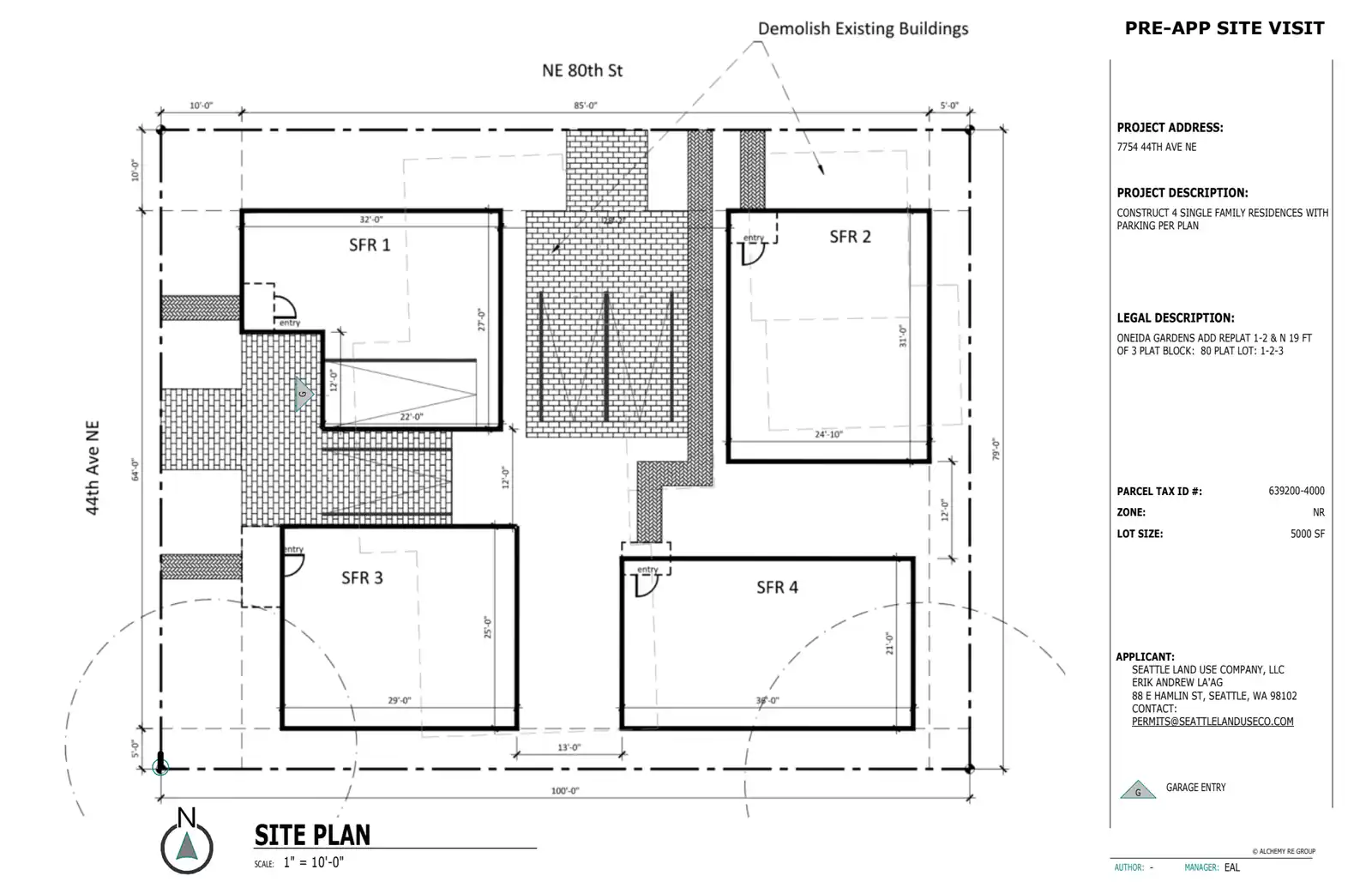 Site plan for 7754 44th Ave NE