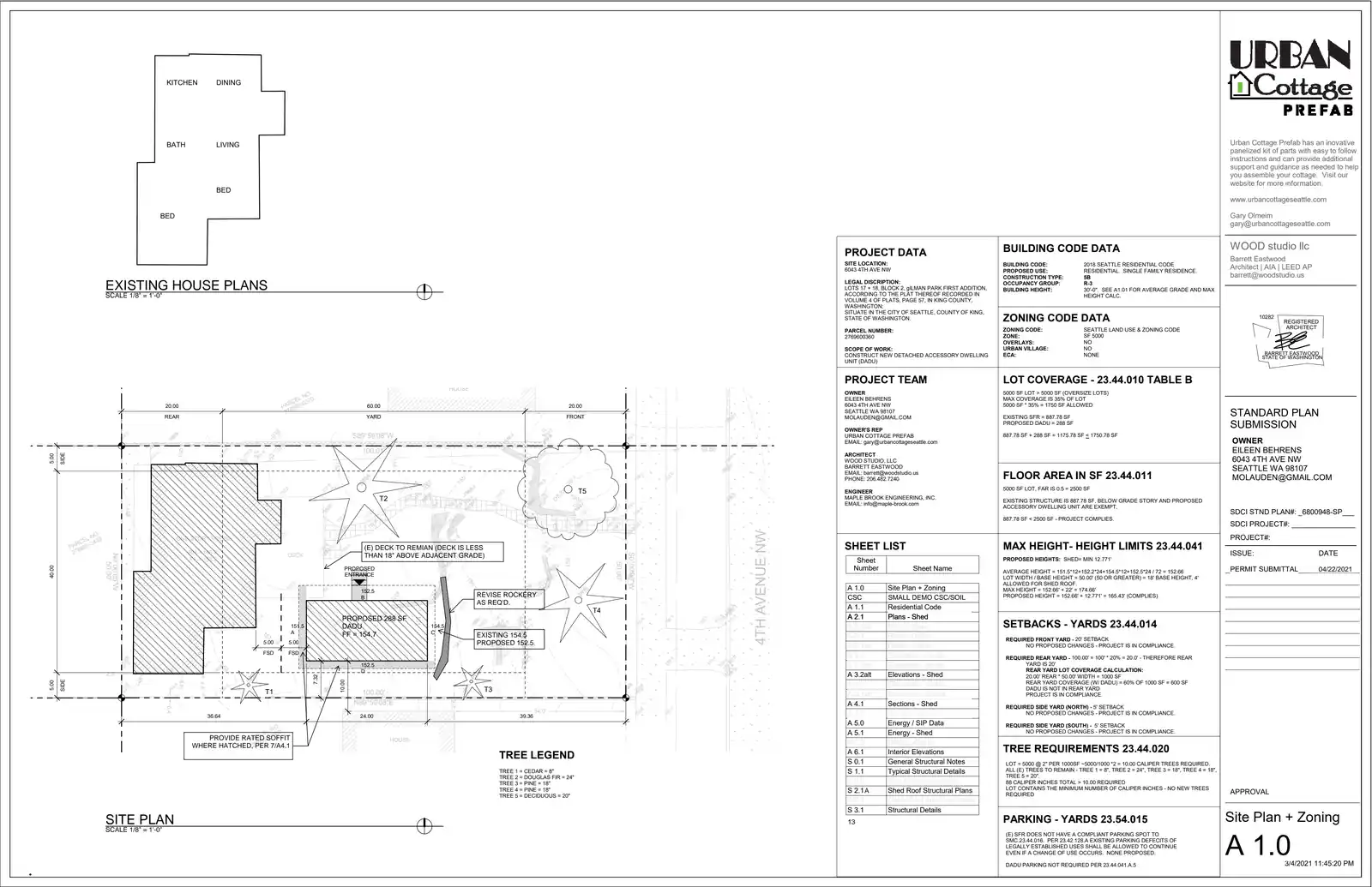 Site plan for 6043 4th Ave NW