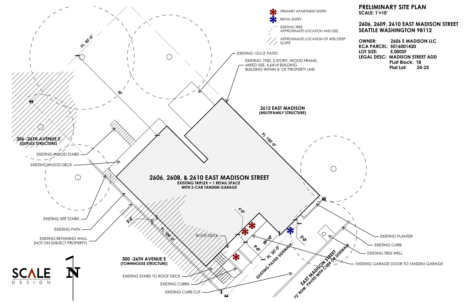 Site plan for 2606 E Madison St