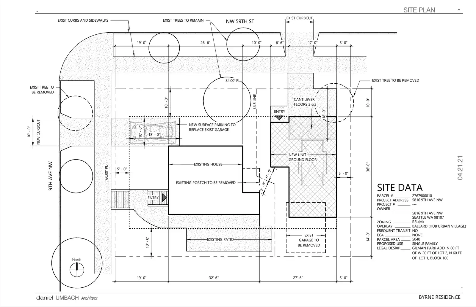Site plan for 845 NW 59th St