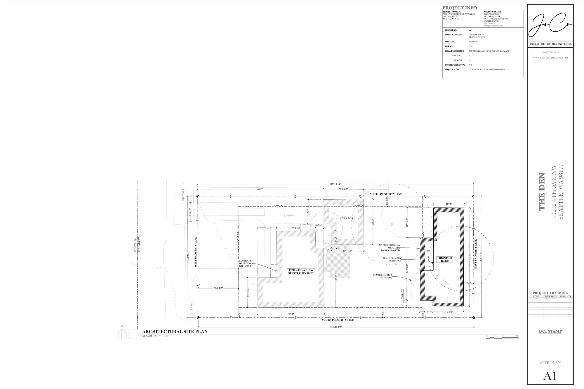 Site plan for 13210 4th Ave NW