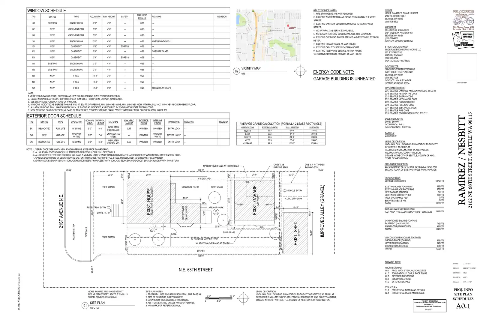 Site plan for 2102 NE 68th St