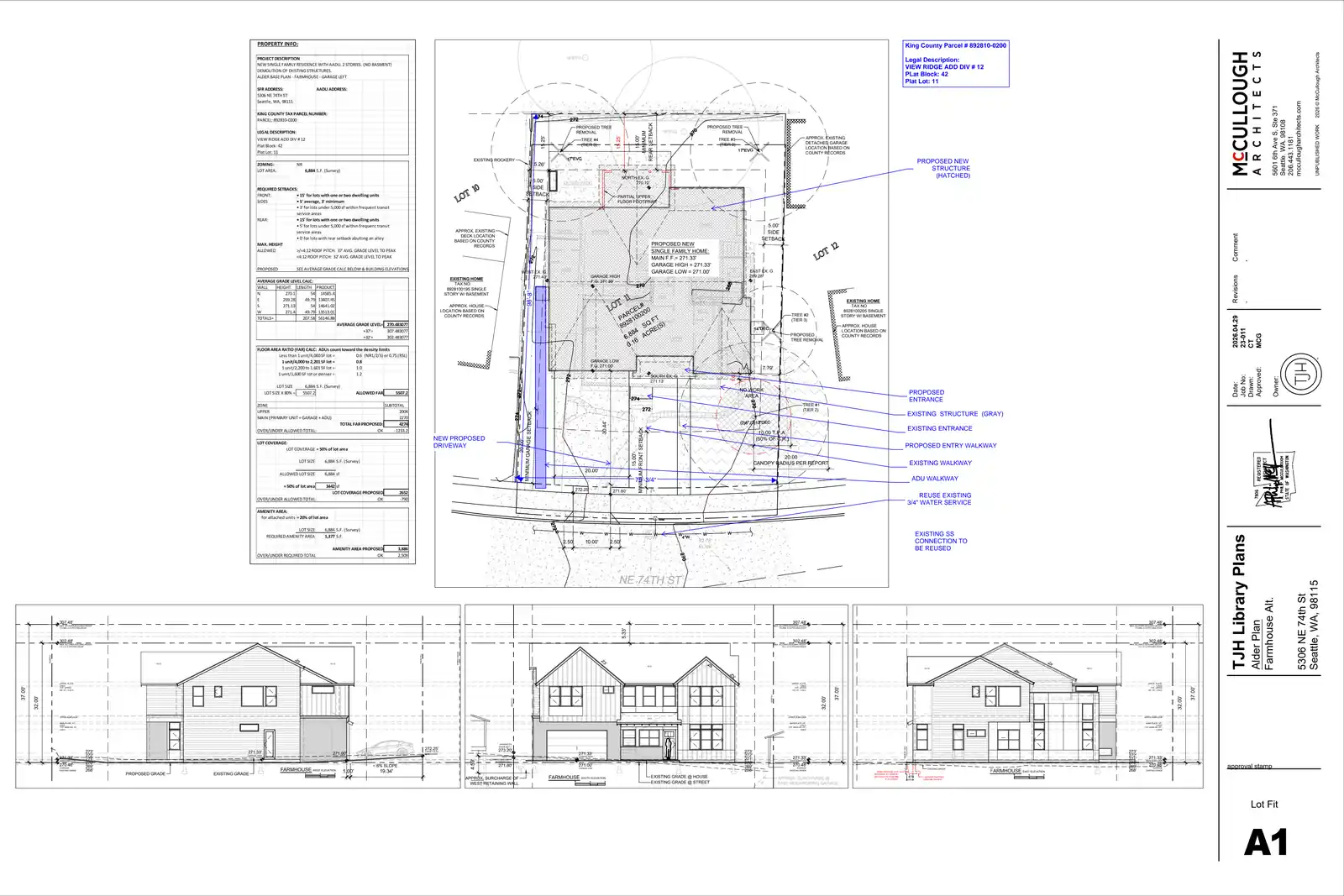 Site plan for 5306 NE 74th St