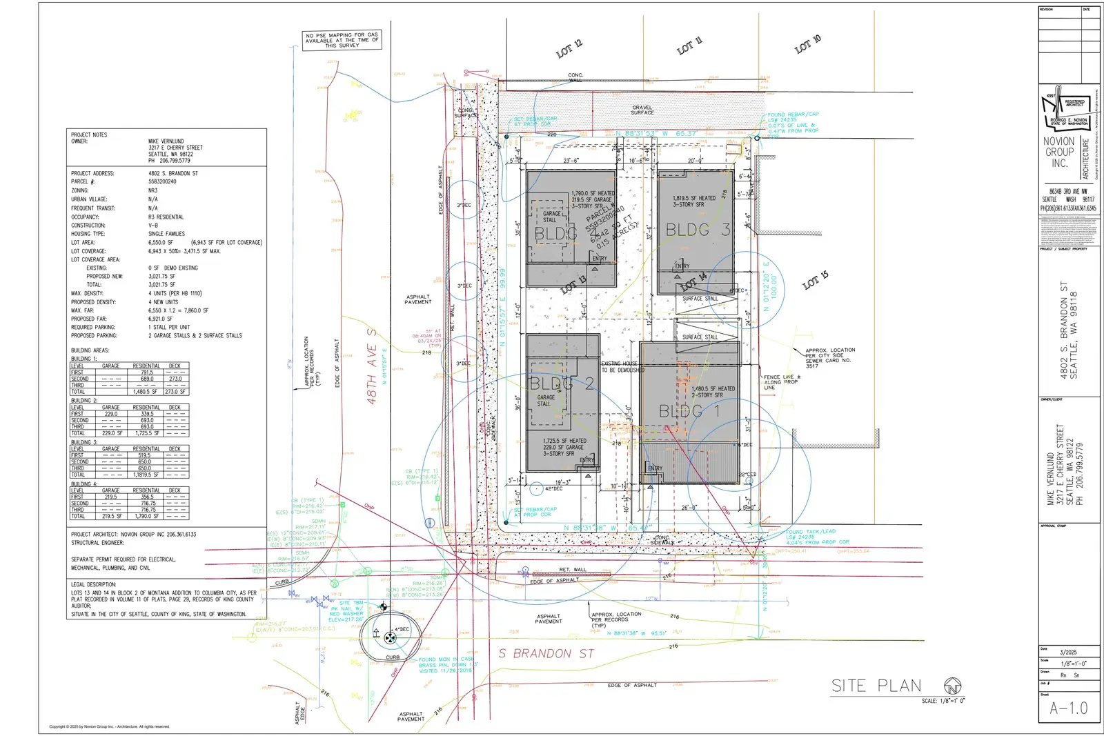 Site plan for 4802 S Brandon St