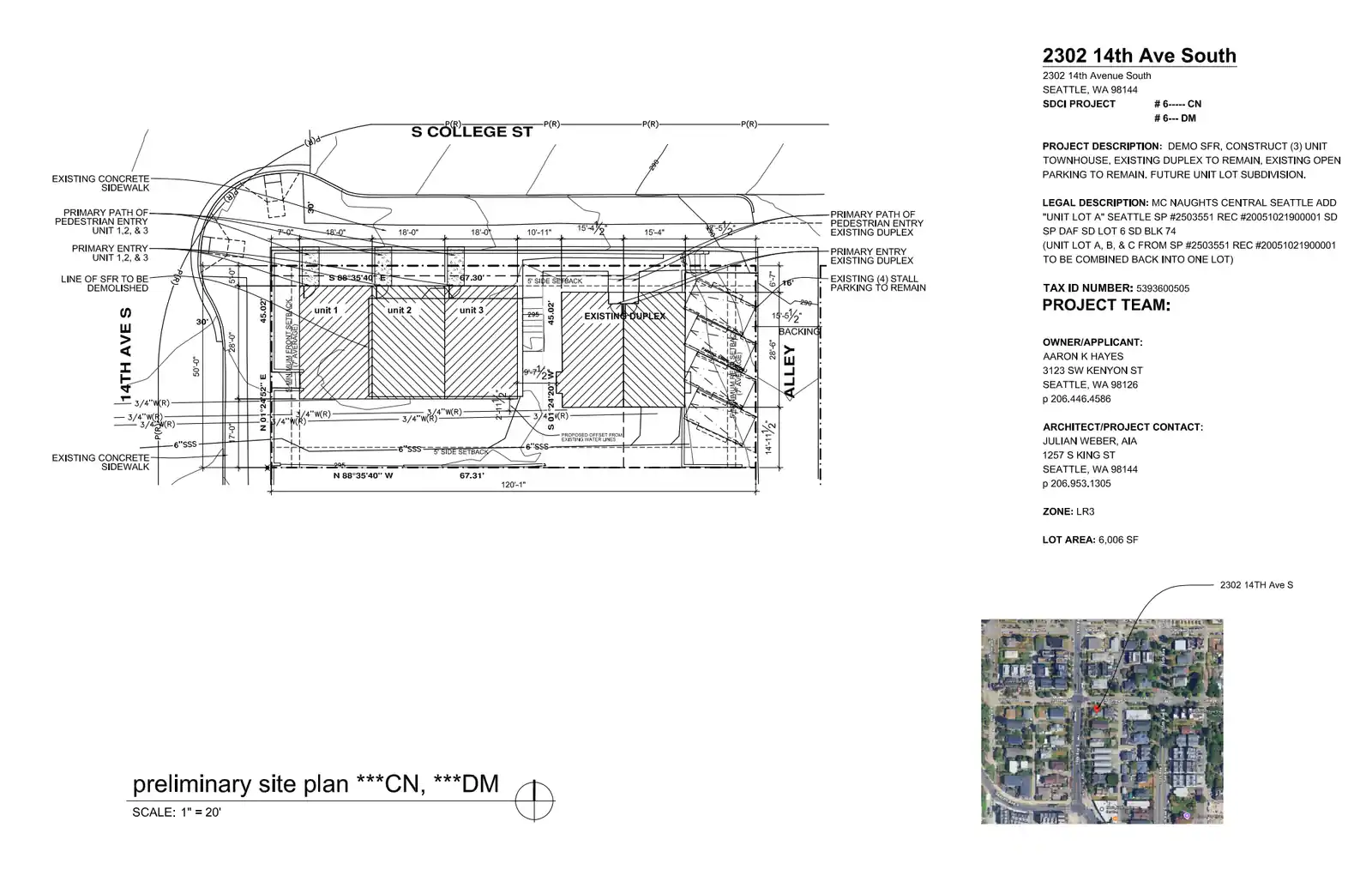 Site plan for 2302 14th Ave S