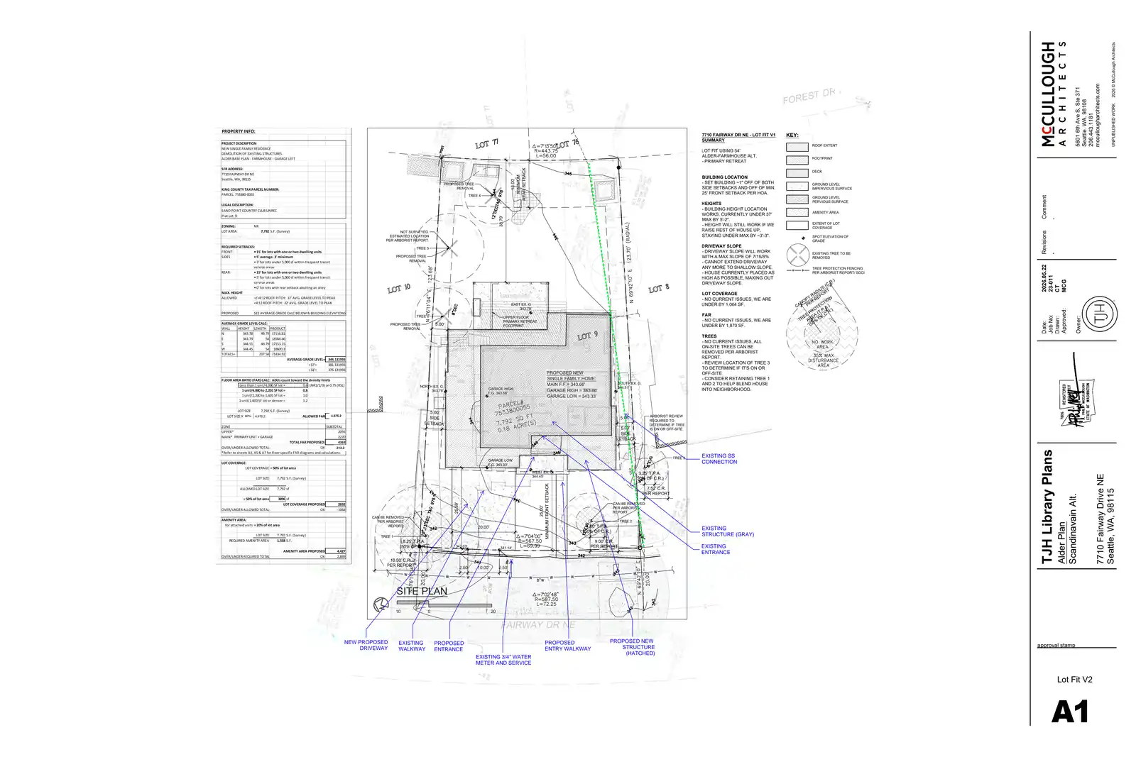 Site plan for 7710 Fairway Dr NE