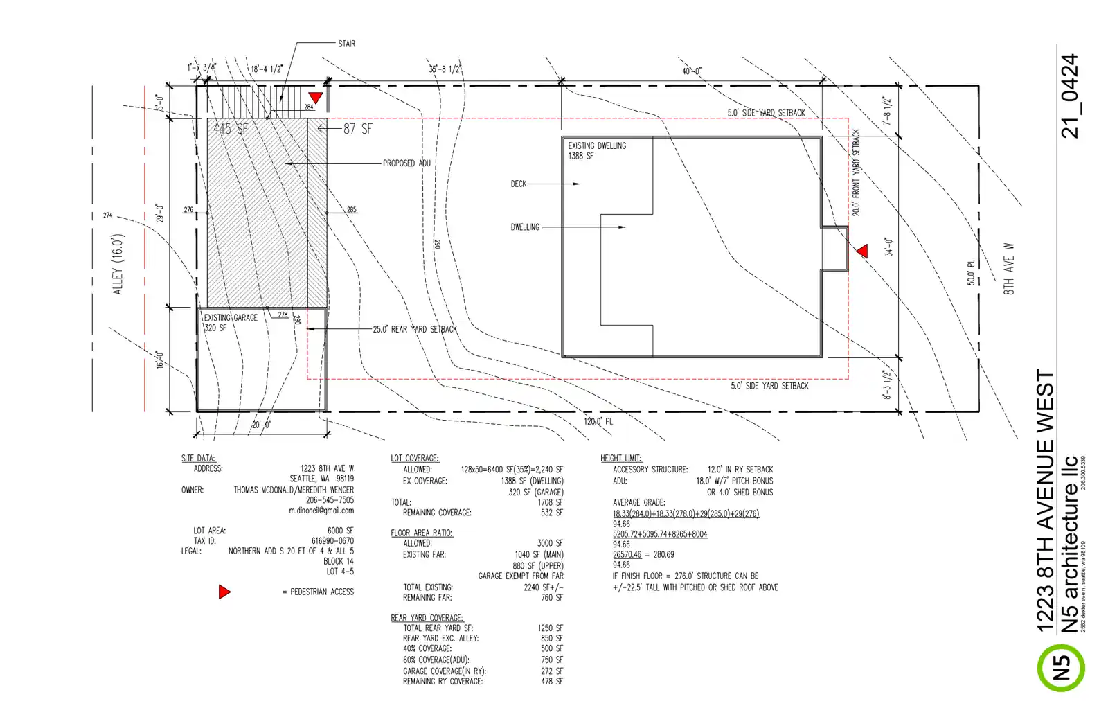 Site plan for 1223 8th Ave W