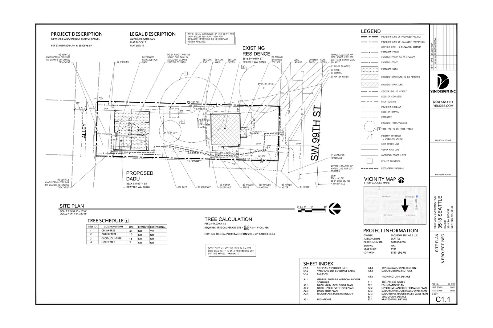 Site plan for 3520 SW 99th St