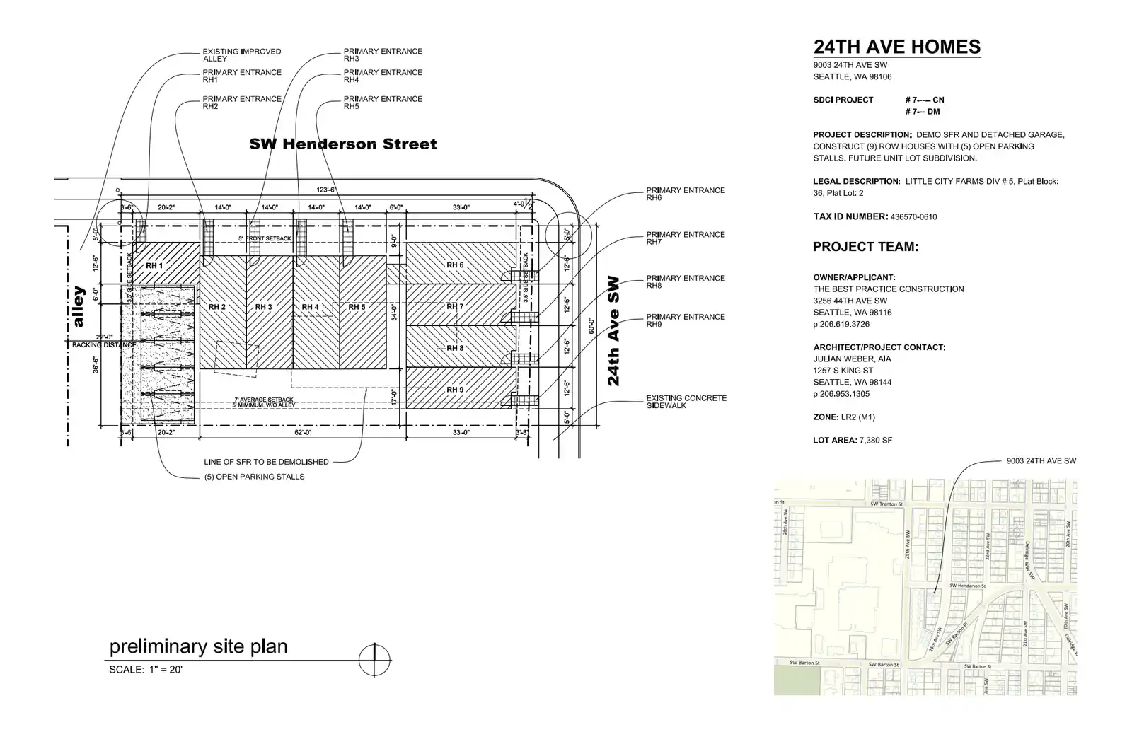 Site plan for 9003 24th Ave SW