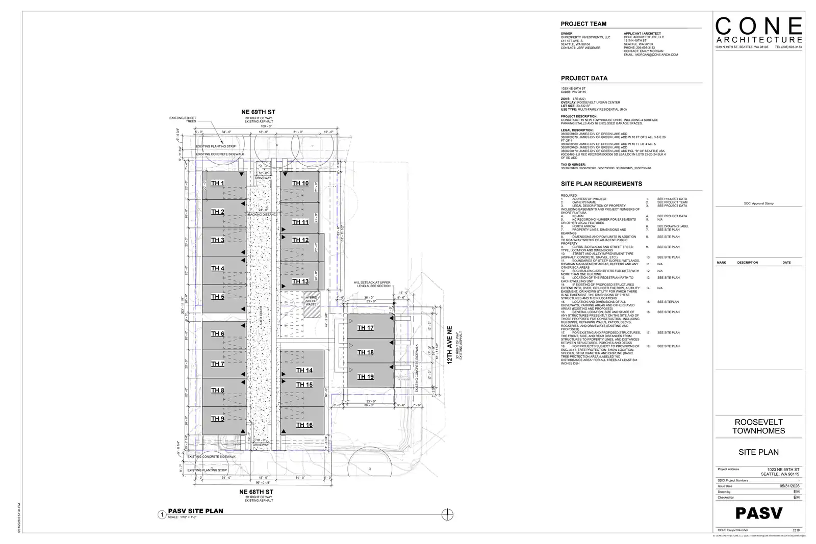 Site plan for 1023 NE 69th St