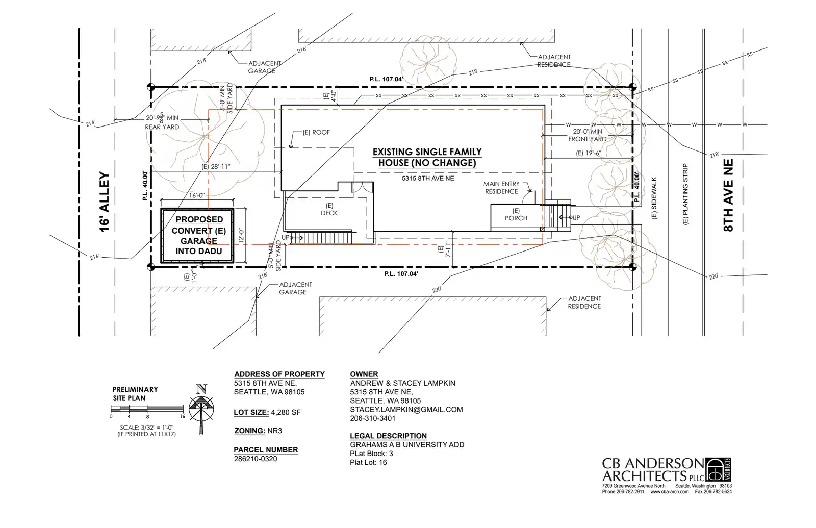 Site plan for 5315 8th Ave NE