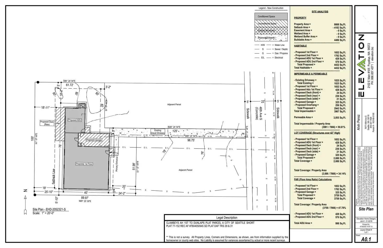 Site plan for 7977 46th Ave S
