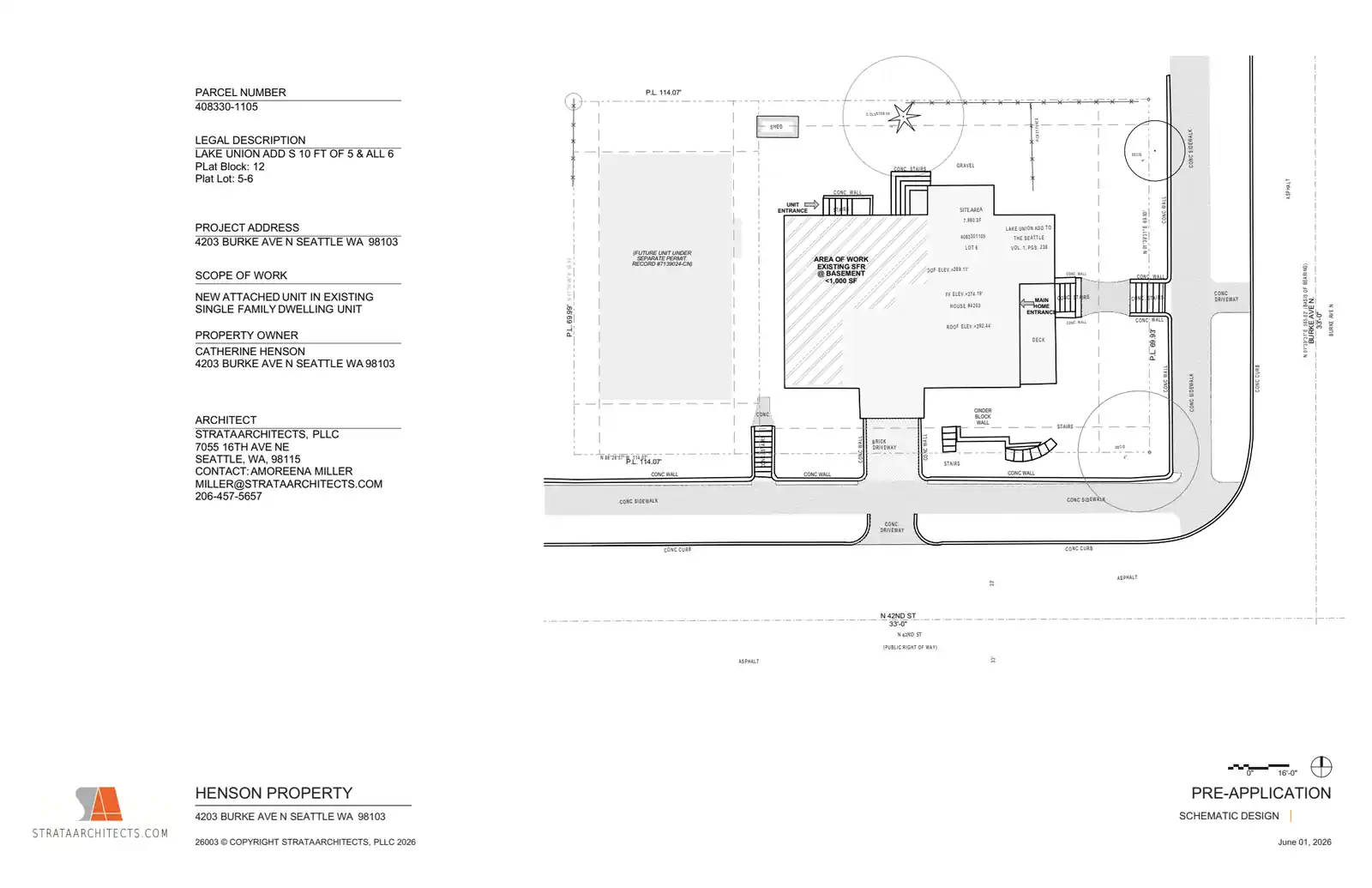 Site plan for 4203 Burke Ave N