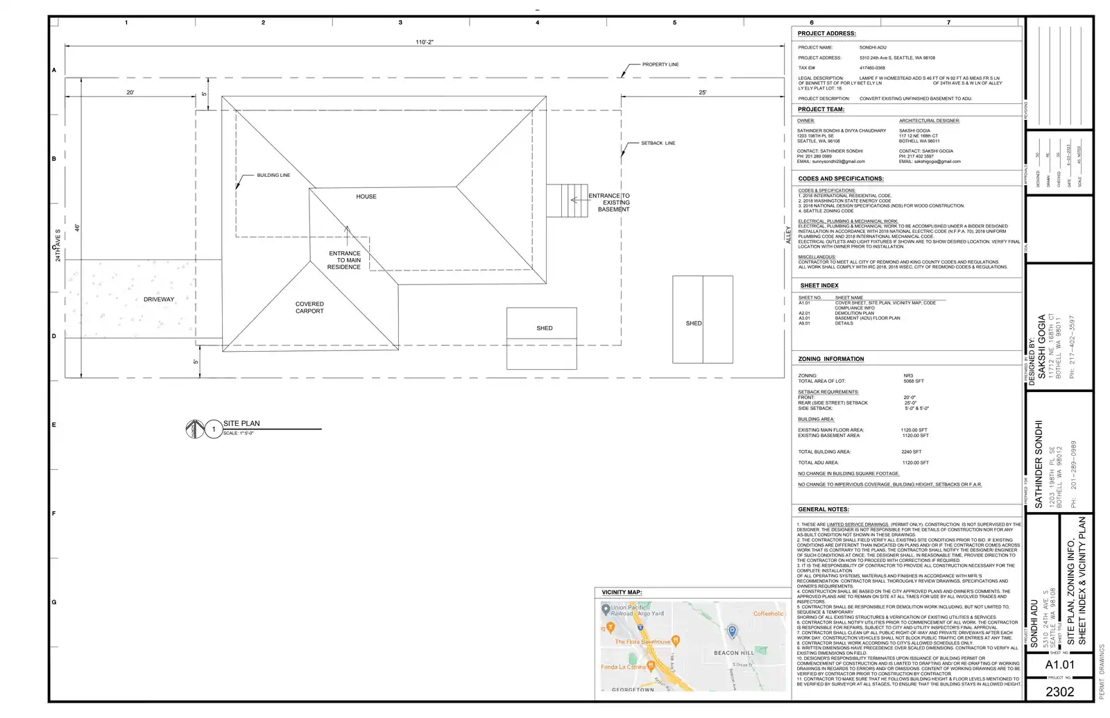 Site plan for 5310 24th Ave S