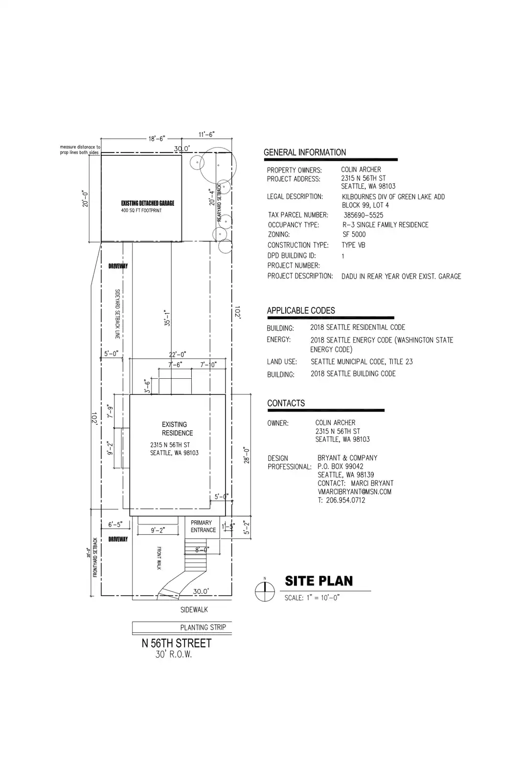 Site plan for 2315 N 56th St