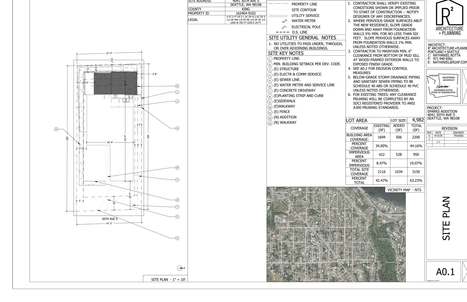 Site plan for 4041 30th Ave S