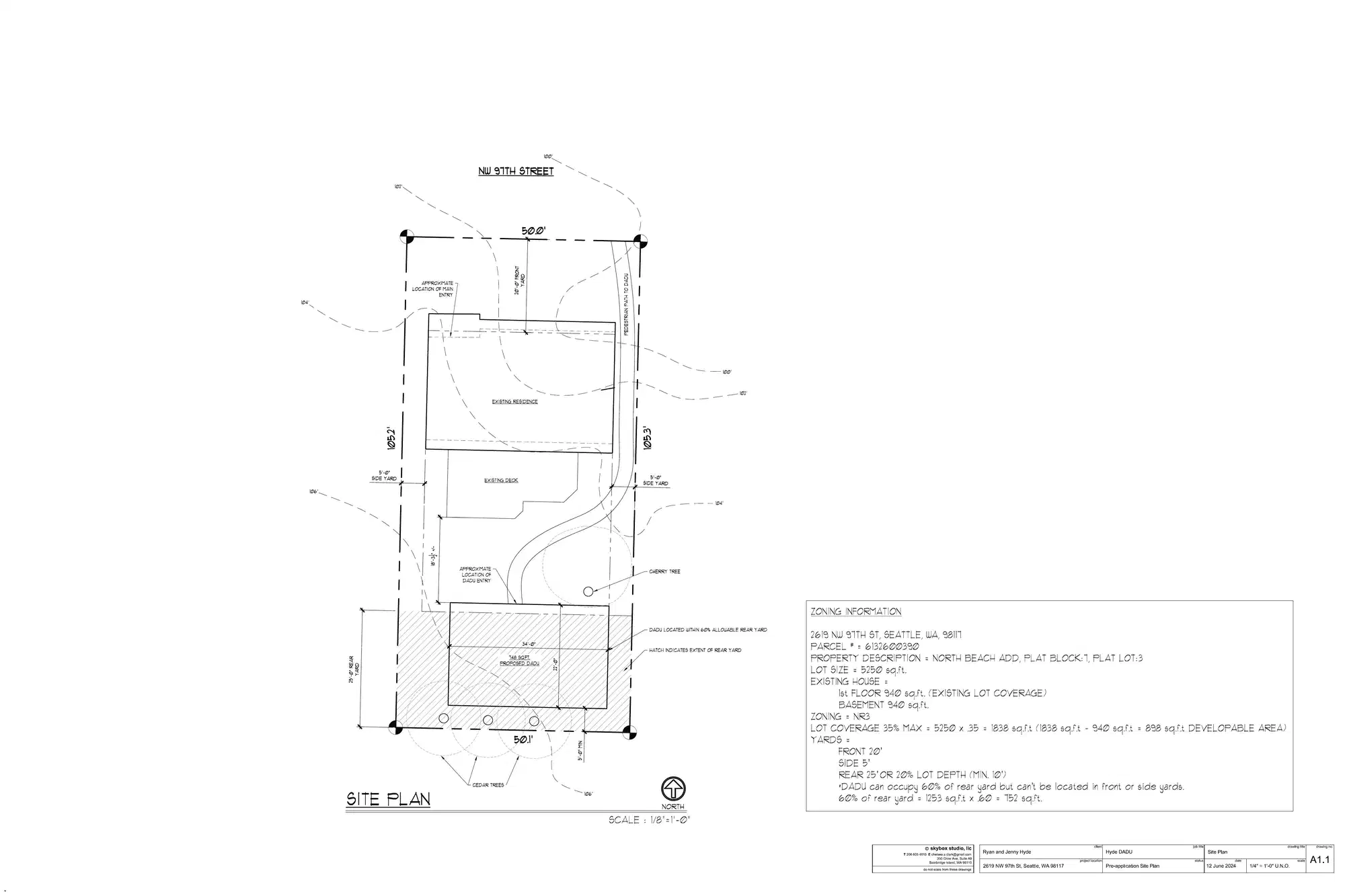Site plan for 2621 NW 97th St