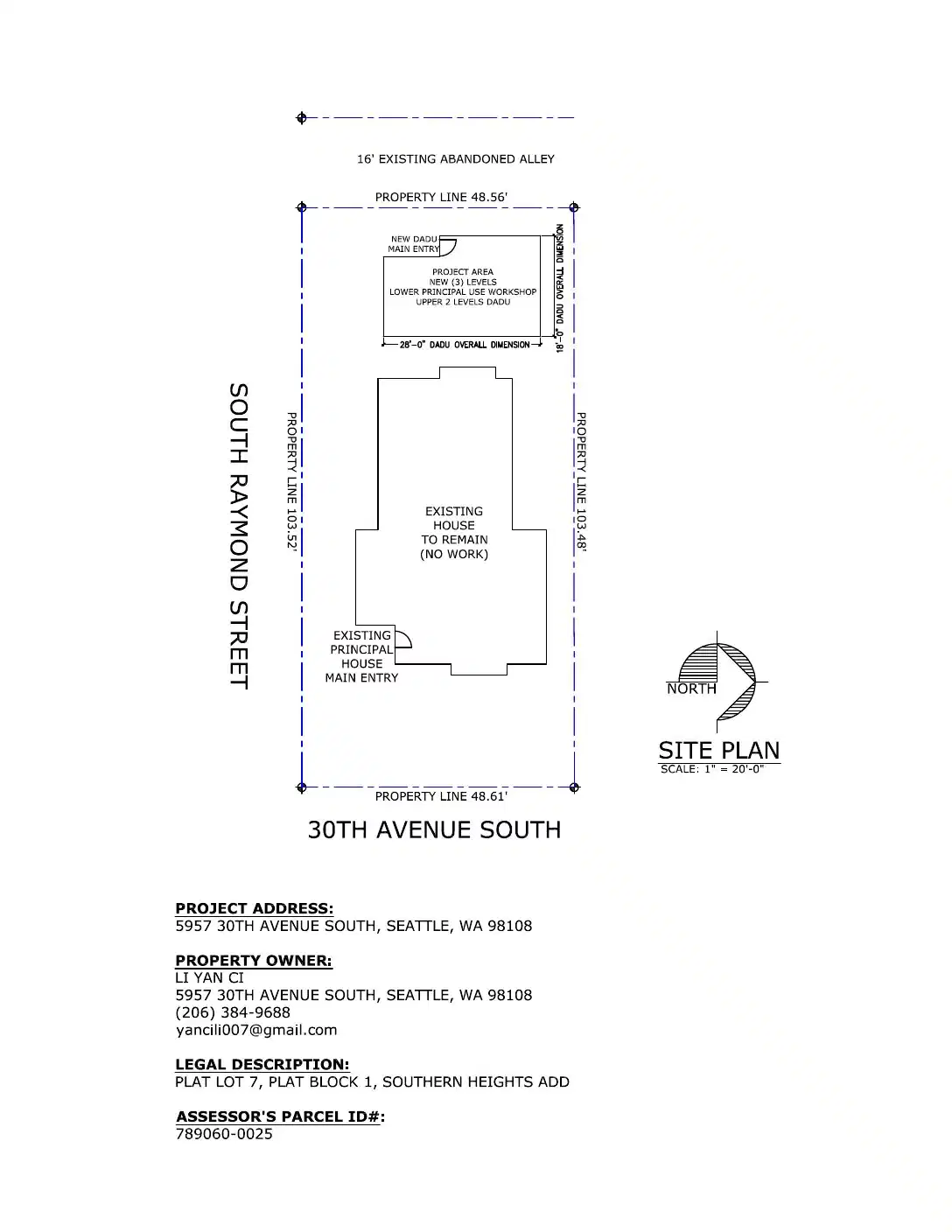 Site plan for 5957 30th Ave S