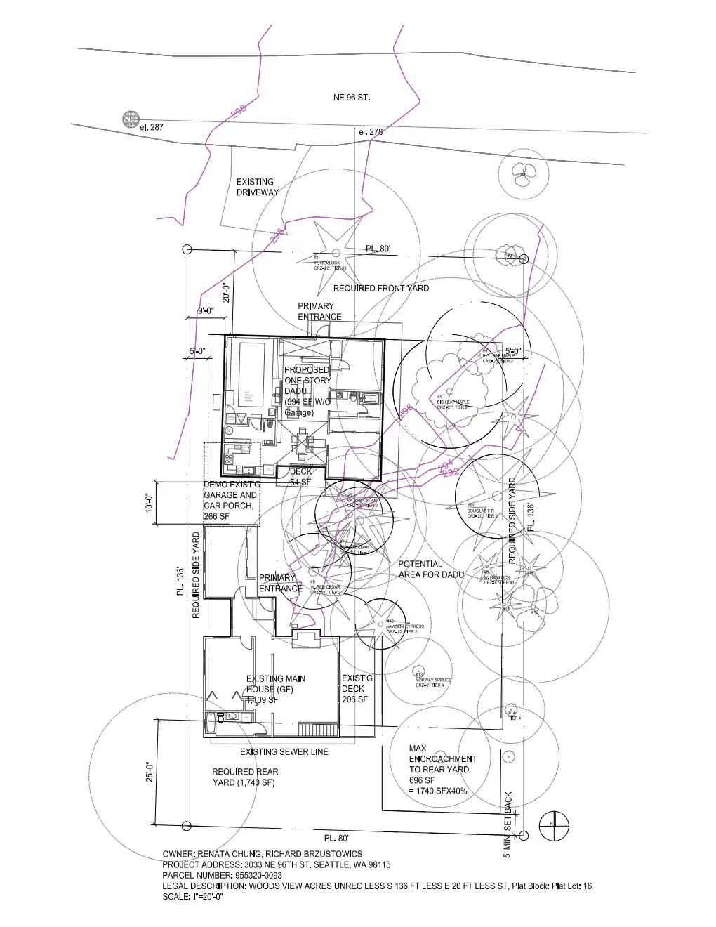 Site plan for 3035 NE 96th St