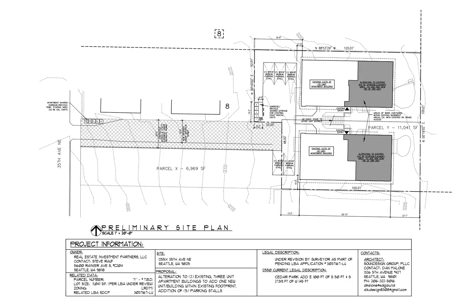 Site plan for 12550 35th Ave NE
