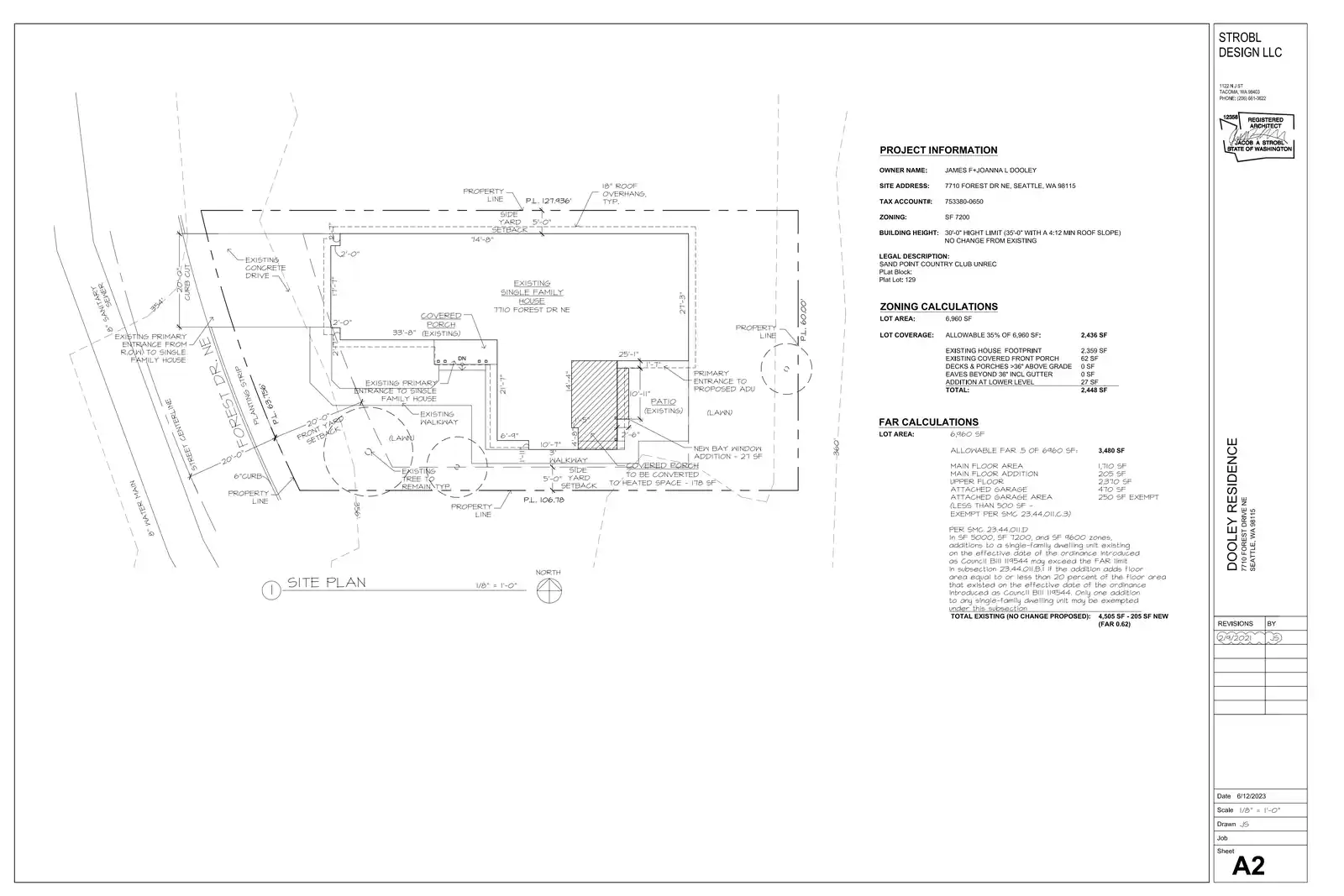 Site plan for 7710 Forest Dr NE