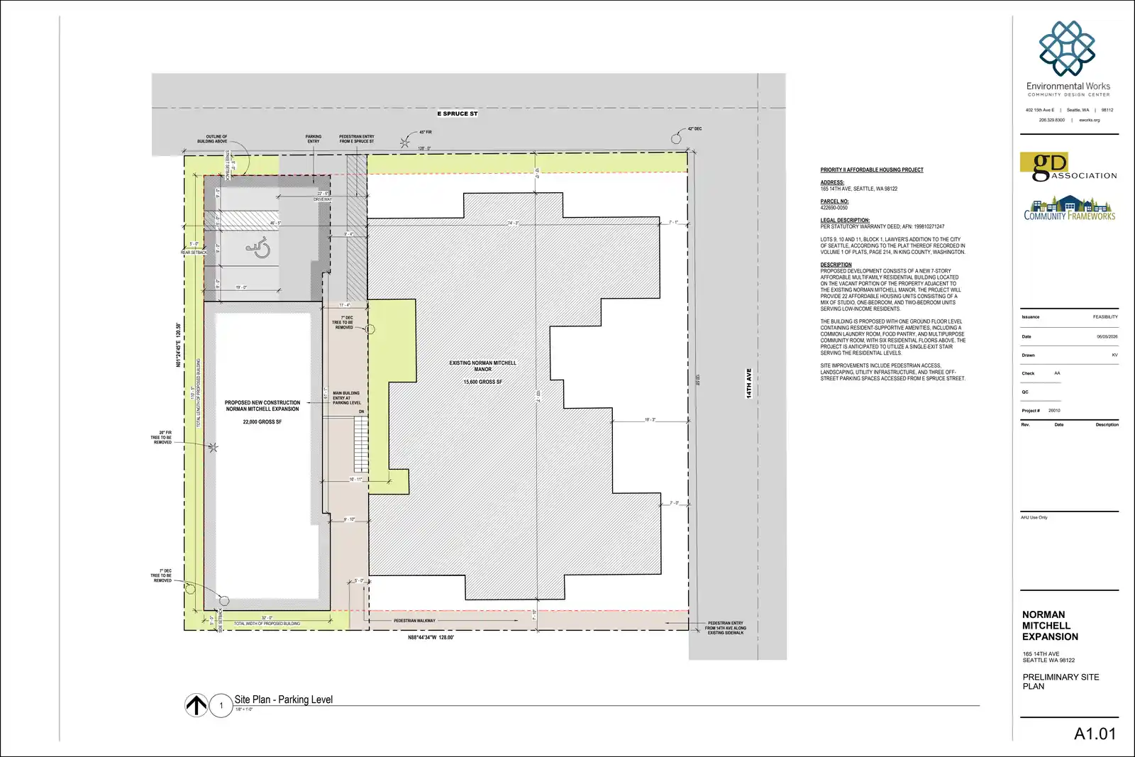 Site plan for 165 14th Ave