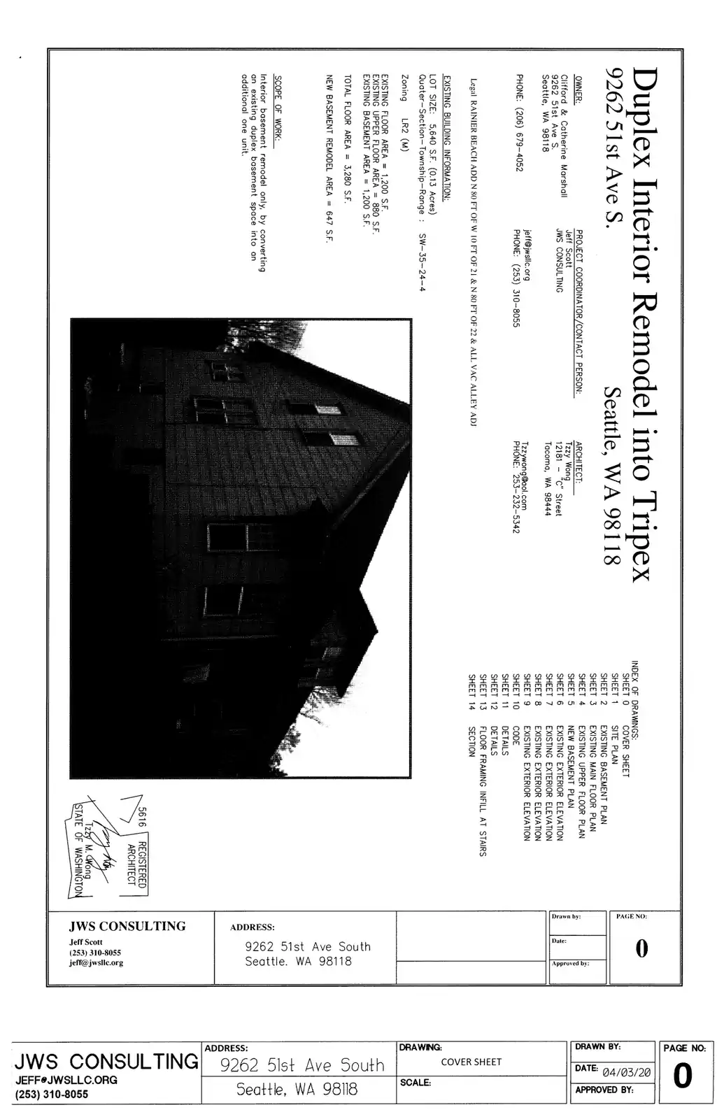 Site plan for 9262 51st Ave S