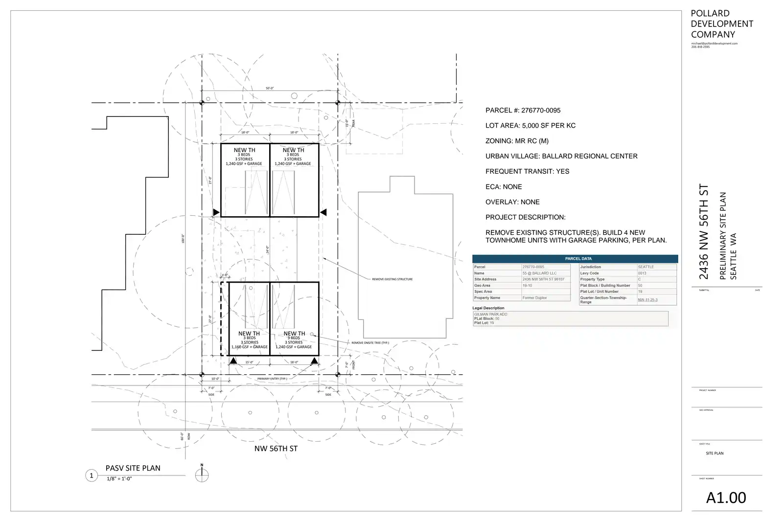 Site plan for 2436 NW 56th St