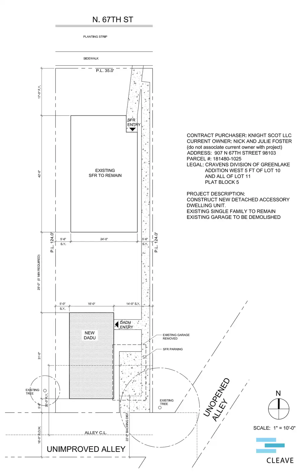 Site plan for 907 N 67th St