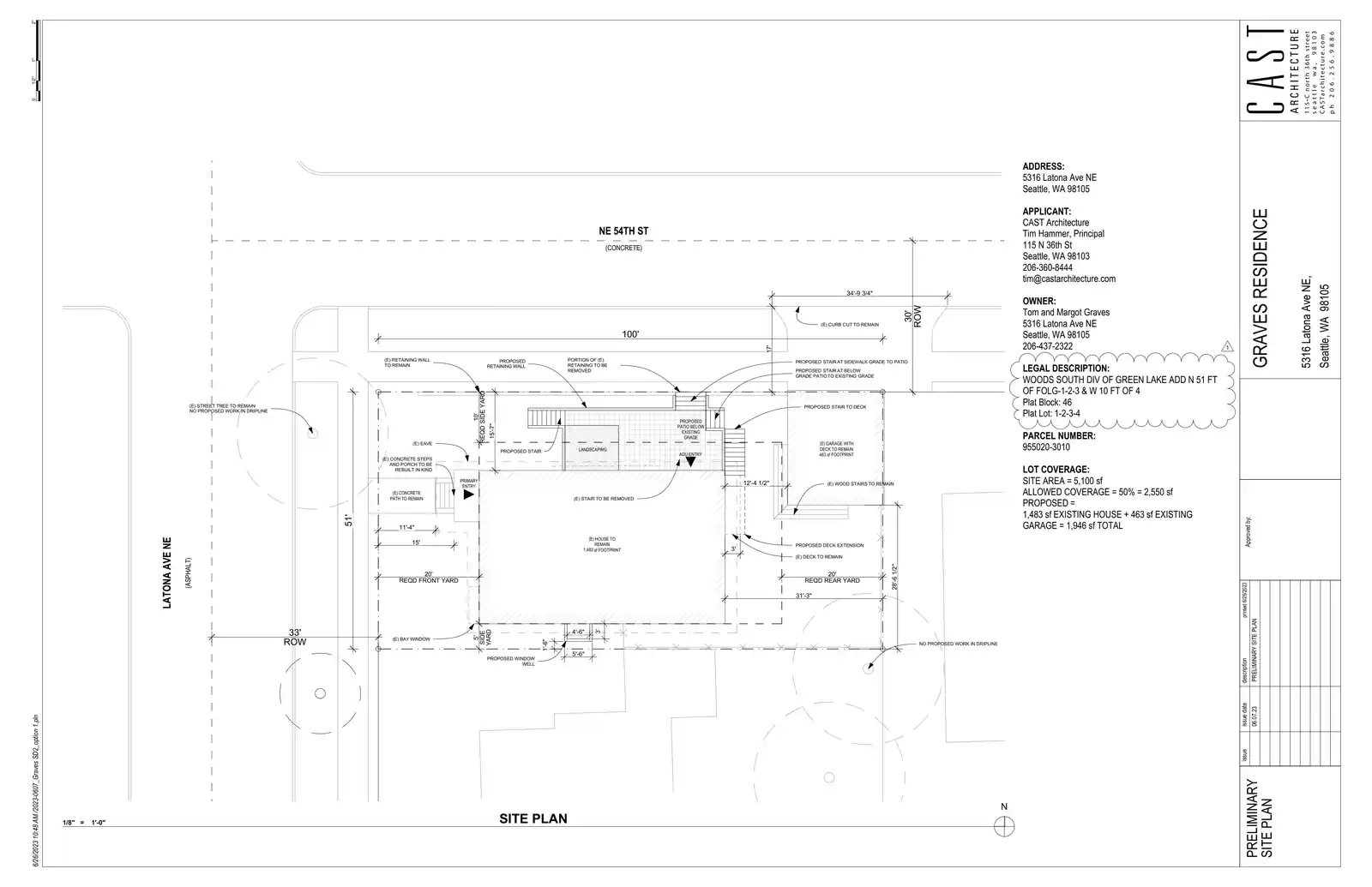 Site plan for 5316 Latona Ave NE