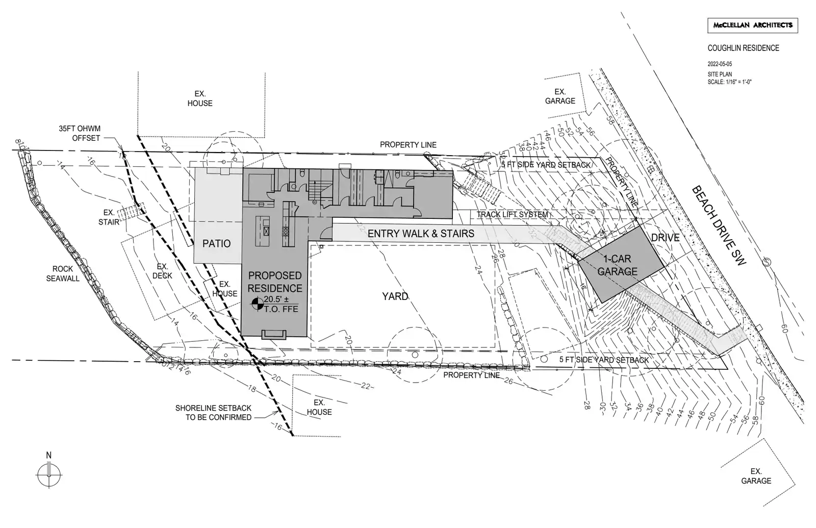 Site plan for 6521 Beach Dr SW