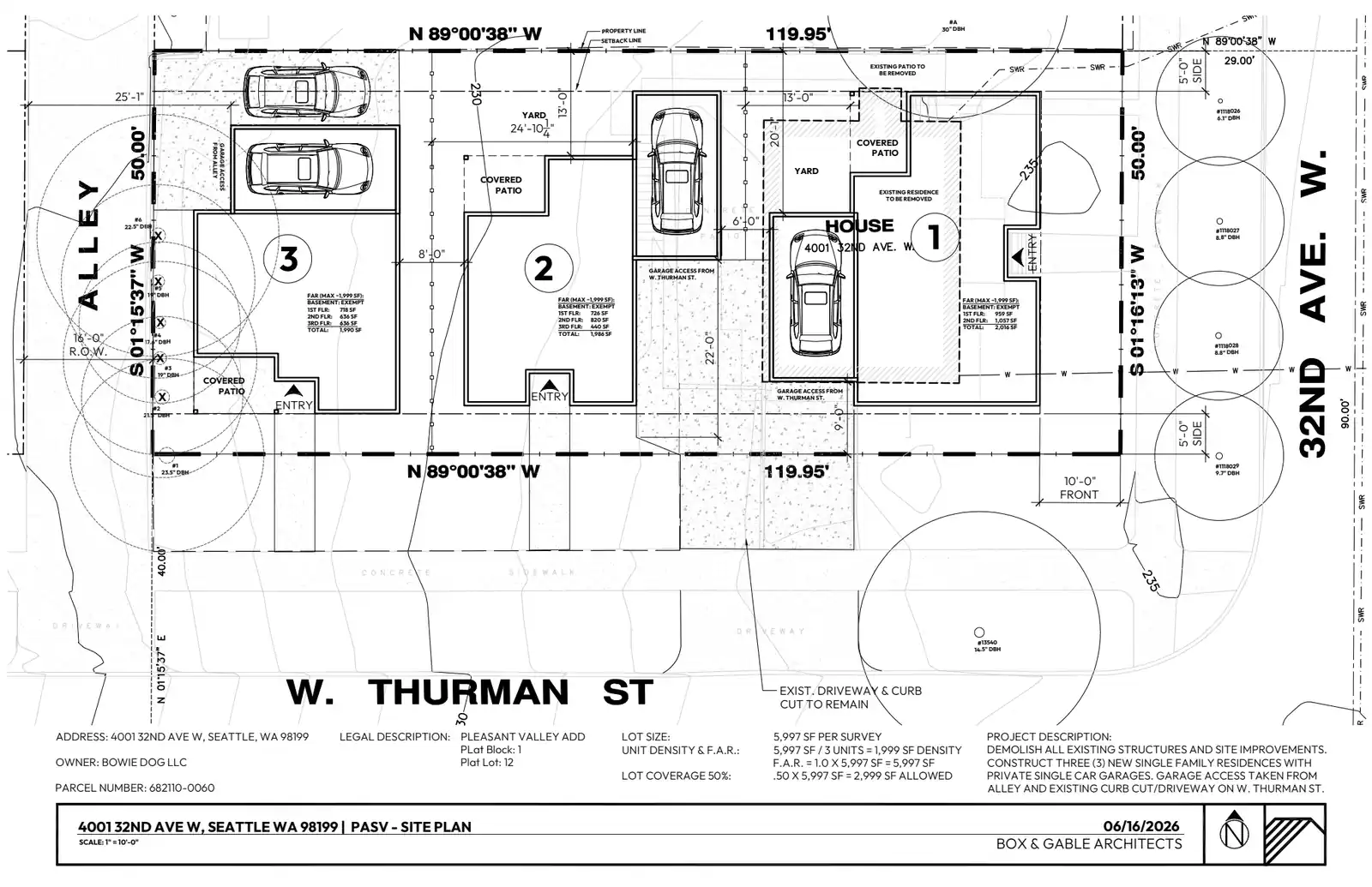 Site plan for 4001 32nd Ave W