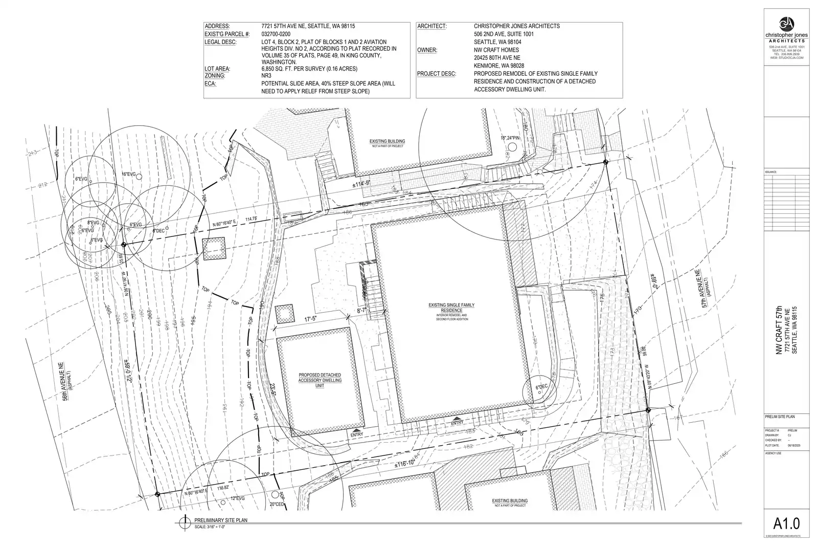 Site plan for 7721 57th Ave NE