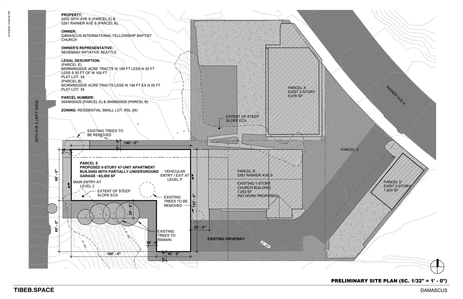 Site plan for 5250 39th Ave S