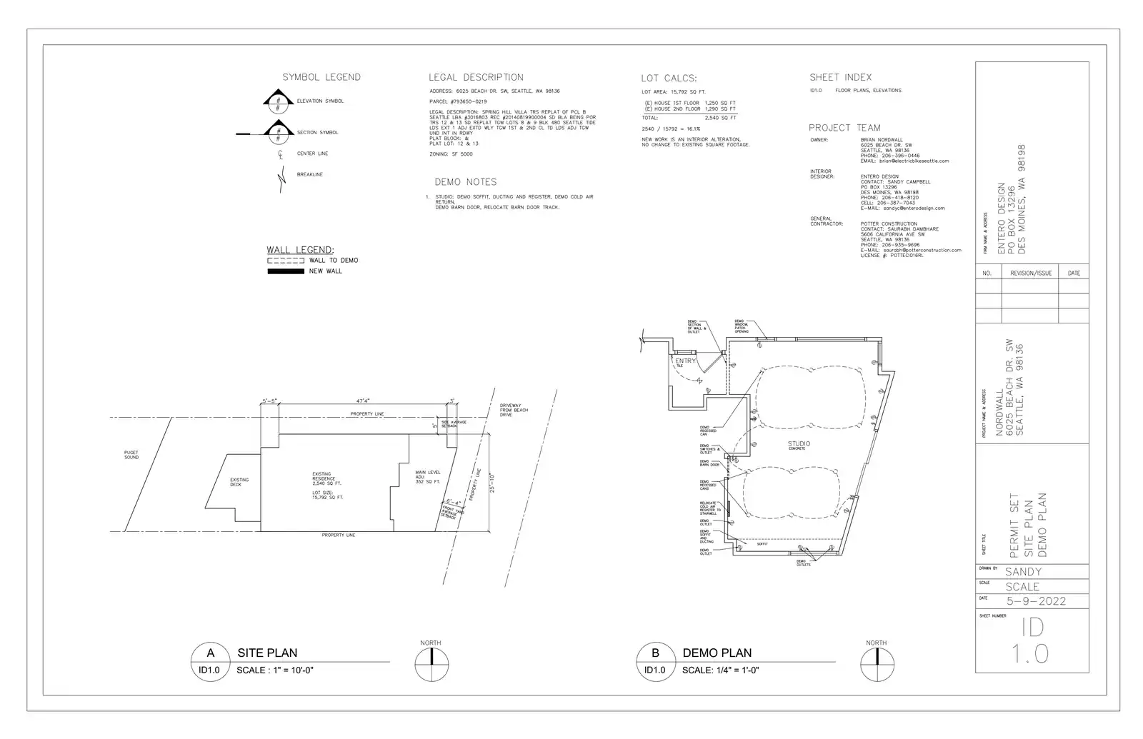 Site plan for 6025 Beach Dr SW