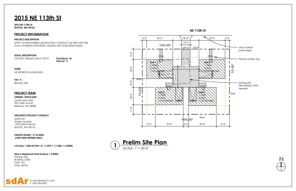 Site plan for 2015 NE 113th St