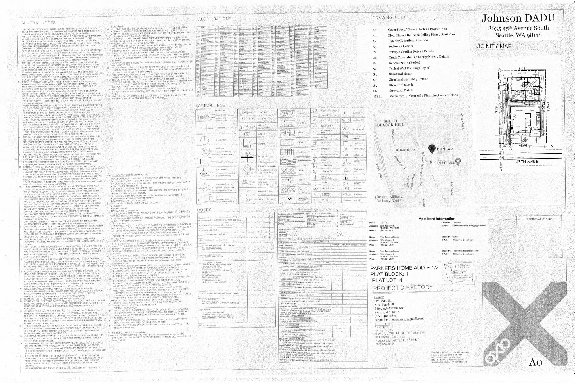 Site plan for 8635 45th Ave S